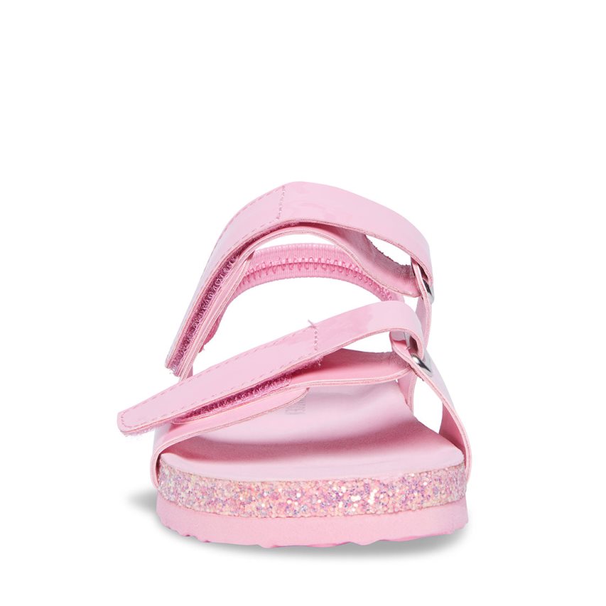 Pink Steve Madden Adouble Patent Kids' Platform Sandals | PH 5689ESA